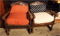 Two Wooden Antique Chairs