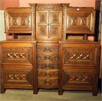 Antique Wood Carved Buffet