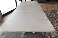 Large Antiqued White Farmhouse Table