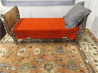Day Bed w/Metal work, Metal Casters & Mattress