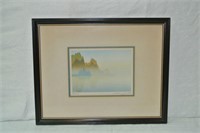 Signed Markgraf water colour "Dawn" 15.25 X 12.25"