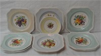 Johnson Bros. 9 fruit plates and 2 saucers