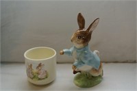Beswick Peter Rabbit and Bunnykins cups