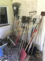 Lot of assorted long handled tools