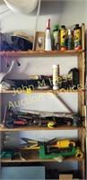 Contents of  Section of Garage Shelves