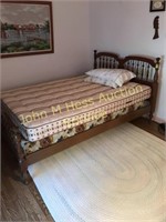 Double Bed with Mattresses and End Table