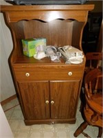 Microwave cart with drawer and 2 shelves, 24 1/2"