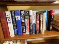 2nd shelf of bookcase: fiction - biographies -