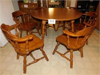 Ethan Allen Maple kitchen table, 42" diameter, 2