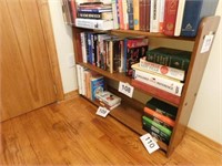 3 shelf wood bookcase, 36" x 8" x 28"
