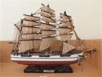 Great Republic clipper ship, wood & canvas sails,