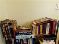 Top shelf of bookcase: home repair books - modern