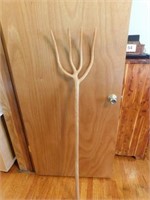 Hand carved 4 pronged pitchfork, really cool