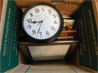 Box of picture frames - wall clock