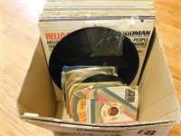 Assortment of vinyl records:  78s & a few 45s  -