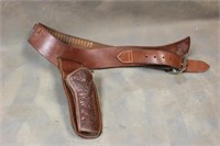 Tooled Leather .22LR Holster and Belt