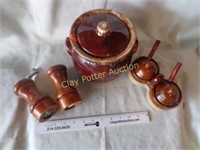 Crock Pottery Pieces & SP Shakers