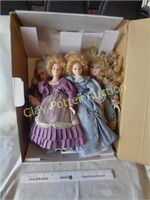 4 Collectors Porcelain Dolls