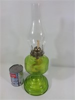 Lampe à l'huile avec globe et base en verre