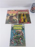 3 comics dont Swamp Thing, Enemy Ace