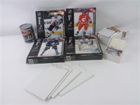 Collection cartes, 4 casse-tête, 4 affiches hockey