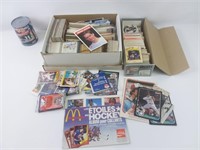 Collection de cartes de hockey et baseball