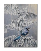 Robert Bateman's "Frosty Morning- Blue Jay" Clasar