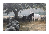 Robert Bateman's "In The Field - Mare And Foal" Li