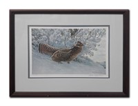 Robert Bateman's "Early Snowfall- Ruffed Grouse" L