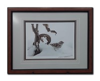 Robert Bateman's "Tree Sparrow And Teasel" Limited