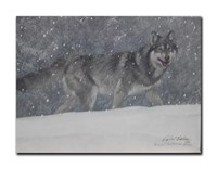 Robert Bateman's "Snowfall Wolf" Limited Edition C