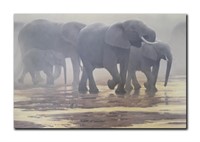 Robert Bateman's "By The River- Elelphants" Limite