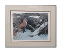 Robert Bateman's "Wily and Wary - Red Fox" Limited