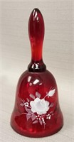 FENTON RUBY RED HAND PAINTED BELL