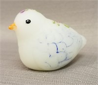 FENTON SATIN HANDPAINTED BIRD