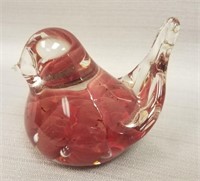 JOE RICE ART GLASS BIRD PAPERWEIGHT