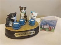 Lefton Victorian Cats Musical Figurine