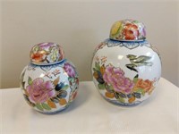 Pair of Colorful Chinese Ginger Jars