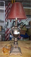 Lamp with metal shade