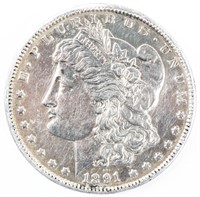 Coin 1891-CC Morgan Silver Dollar in Extra Fine