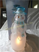 Acrylic Snowman light up - New in box 12 1/2"