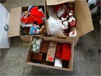 3 Christmas box lots - gift boxes, décor, holiday