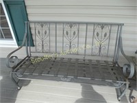 Metal Patio 3 person outdoor couch 63"w X 37"d x