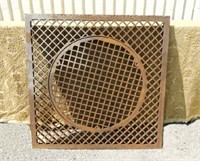 LARGE CAST IRON AIR GRATE WITH MANHOLE