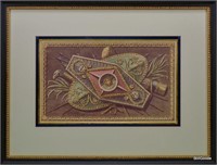 Framed Art - Shields & Arrows with Gold Frame