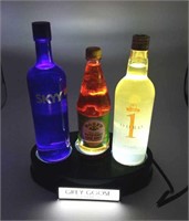 GREY GOOSE 3 BOTTLE LIGHTED PEDISTAL *NEW* IN BOX
