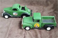 Vintage Plastic Toy Truck & Car 7"  long