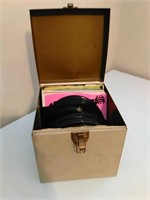 45 RPM Records With Box