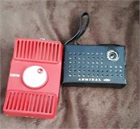 Admiral and Dyn Transistor Radios Lot of 2