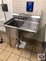 Sink stainless one deep tub